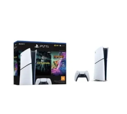 Console Playstation 5 Slim, Edio Digital, Branco + 2 Jogos - 1000038914